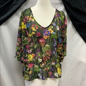 ECI Sheer Floral Top